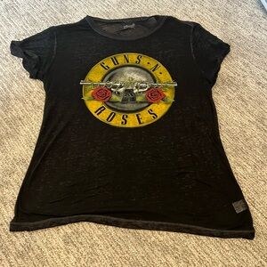 Women’s Guns N’ Roses buckle bravado extra large burnout T-shirt